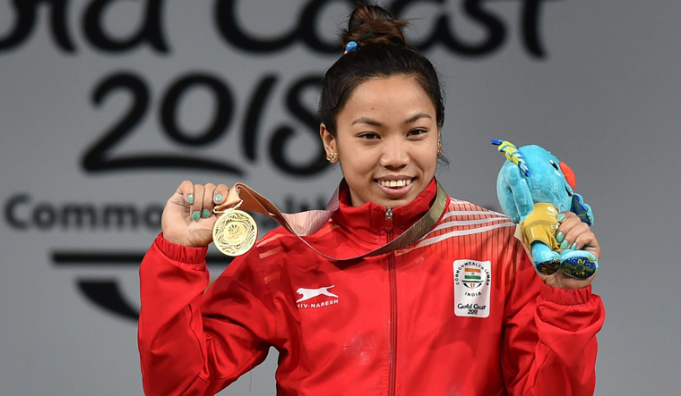 MiraBai Chanu with Olympic medal